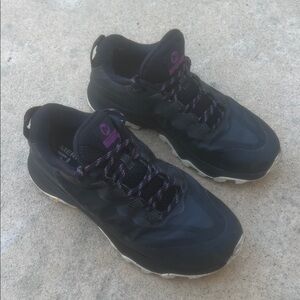 Merrell Women's Moab Speed Black Purple Vibram Trail Shoes Size 8